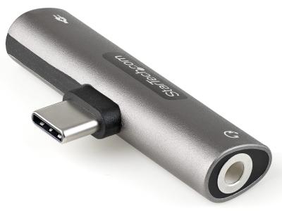 StarTech CDP235APDM USB-C to 3.5mm Audio Jack Adapter - Grey
