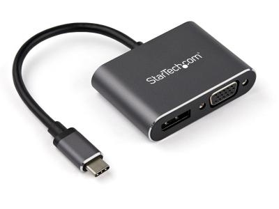 StarTech CDP2DPVGA USB-C to DisplayPort 1.2 or VGA Adapter - Grey