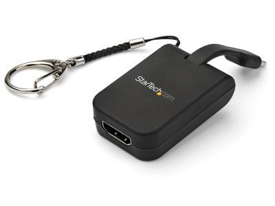 StarTech CDP2HDFC USB-C to HDMI Adapter Keychain - Black