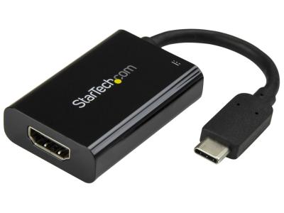 StarTech CDP2HDUCP USB-C to HDMI 2.0 Adapter with Power Delivery - Black
