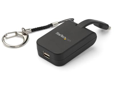 StarTech CDP2MDPFC USB-C to Mini DisplayPort 1.4 HBR3 Adapter Keychain - Black