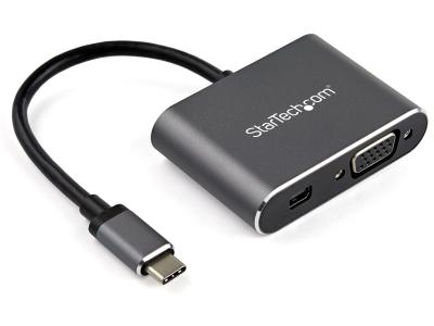 StarTech CDP2MDPVGA USB-C to Mini DisplayPort 1.2 or VGA Adapter - Grey