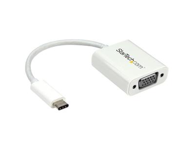 StarTech CDP2VGAW USB-C to VGA Video Adapter - White