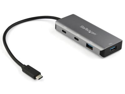 StarTech HB31C2A2CB USB-C to 2x USB-A/2x USB-C Hub - Grey