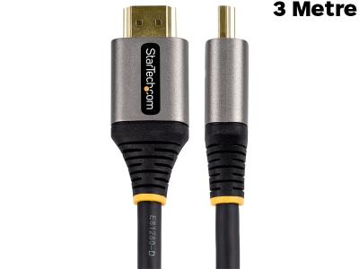 StarTech 3 Metre Certified 48Gbps 8K HDMI 2.1 Cable - HDMM21V3M 