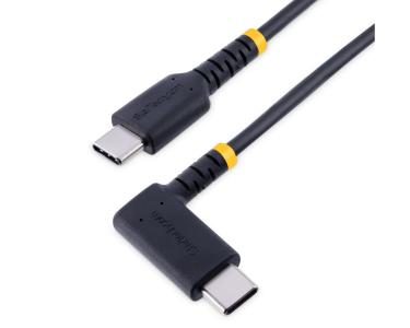 StarTech R2CCR-15C-USB-CABLE 15cm Right-Angled USB-C to USB-C 2.0 Cable - Black