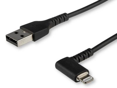 StarTech RUSBLTMM2MBR 2m Right-Angled Lightning to USB-A 2.0 Cable - Black