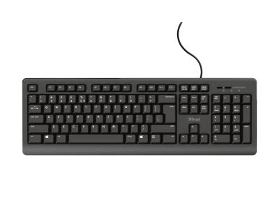 Trust TK-150 Wired UK Fullsize Keyboard - Black