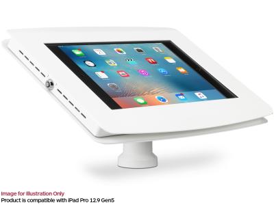 Ultima Security USA129DM40W Secure Enclosure Desk Mount for all specified 12.9" iPad Pros - White