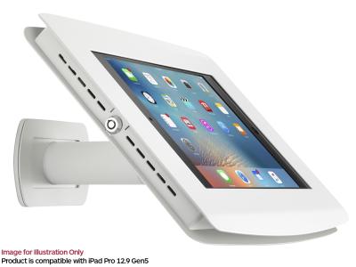 Ultima Security USA129WT40W Secure Enclosure Wall Tilt Mount for all specified 12.9" iPad Pros - White