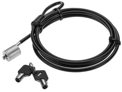 Ultima Security USLC20B 6mm Security Cable Lock - 1.8m Length Black - Keyed Alike