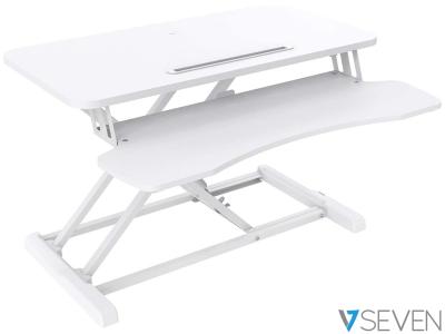 V7 DT2SSW Sit-Stand Essential Desktop Workstation - White
