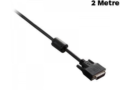 V7 2 Metre DVI-D Dual link 4K UHD Cable - V7E2DVI-02M-BLK