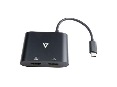 V7 V7UC-2HDMI-BLK USB-C to Dual HDMI 1.4 Adapter - Black
