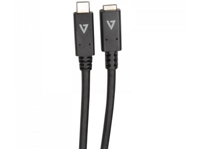 V7 V7UC3EXT-2M 2m USB-C Female to USB-C Male Extension Cable - Black