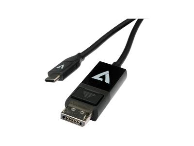 V7 V7UCDP-2M 2m USB-C to DisplayPort 1.2 Cable - Black