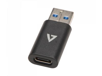 V7 V7USB3AC USB-A Male to USB-C Female Adapter - Black