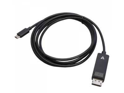 V7 V7USBCDP14-2M 2m USB-C to DisplayPort 1.4 Cable - Black