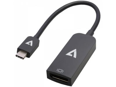 V7 V7USBCDP14 USB-C to DisplayPort 1.4 Adapter - Black