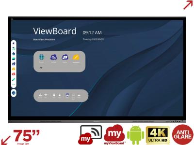 Viewsonic ViewBoard IFP7562 75” 4K Interactive Touchscreen with MyViewBoard