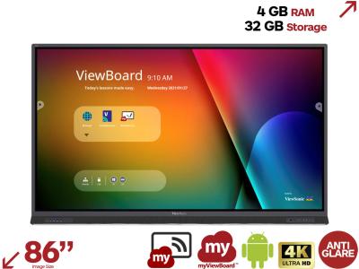Viewsonic ViewBoard IFP8652-1A 86” 4K Interactive Touchscreen with MyViewBoard