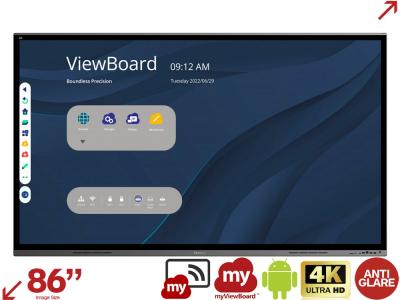 Viewsonic ViewBoard IFP8662 86” 4K Interactive Touchscreen with MyViewBoard