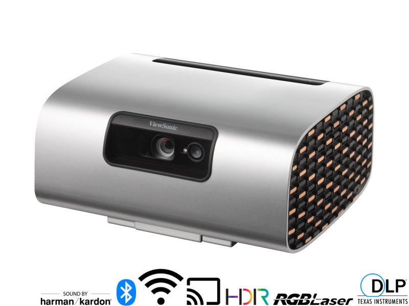 Viewsonic M10E Projector - 2200 Lumens, 16:9 Full HD 1080p HDR, 1.2:1 Throw Ratio - Smart Portable RGB Laser Wireless with Bluetooth Harman Kardon Speaker