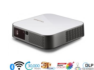 Viewsonic M2e Projector - 400 Lumens, 16:9 Full HD 1080p, 1.21:1 Throw Ratio - Portable LED Lamp-Free Wireless with Bluetooth harman/kardon Speaker