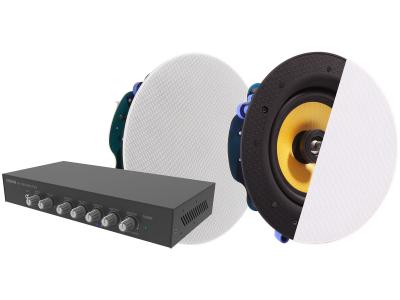 Vision AV-1900 50W Amplifier and Pair of CS-1900 30w 2-Way Ceiling Loudspeakers Bundle