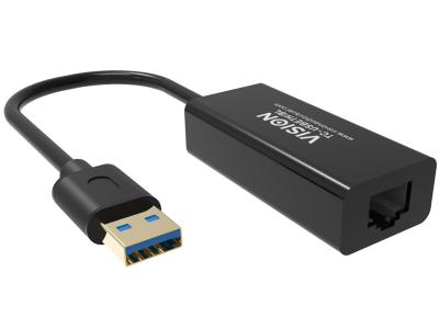 VISION Professional USB 3.0 to Ethernet Adaptor - TC-USBETH/BL
