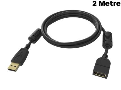 VISION 2 Metre Professional USB-A 2.0 Extension Cable - TC-2MUSBEXT/BL