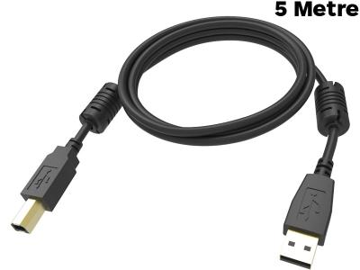 VISION 5 Metre Professional USB-A to USB-B 2.0 Cable - TC-5MUSB/BL