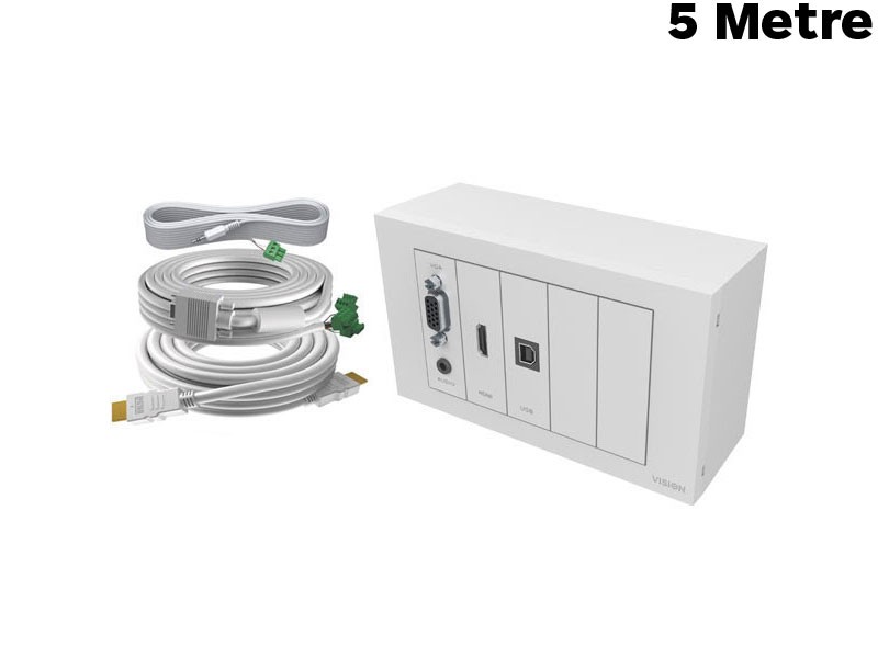 Vision Techconnect TC3 HDMI, VGA, USB Installation Kit with 5M Cables