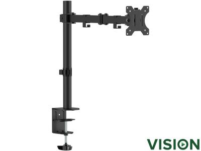 Vision VFM-DP2B Single Monitor Desk Post Mount - Black - for 13" - 32" Screens up to 8kg