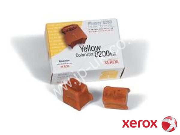 Genuine Tektronix by Xerox 016-2043-00 Yellow ColorStix 2 Pack to fit Phaser 8200B Colour Laser Printer 