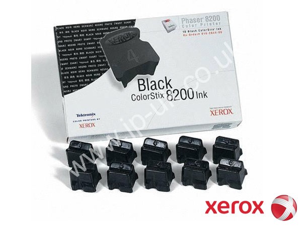 Genuine Tektronix by Xerox 016-2044-00 Black ColorStix 10 Pack to fit Phaser 8200N Colour Laser Printer