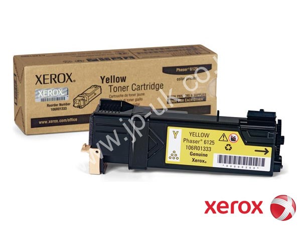 Genuine Xerox 106R01333 Yellow Toner to fit Phaser 6125 Colour Laser Printer