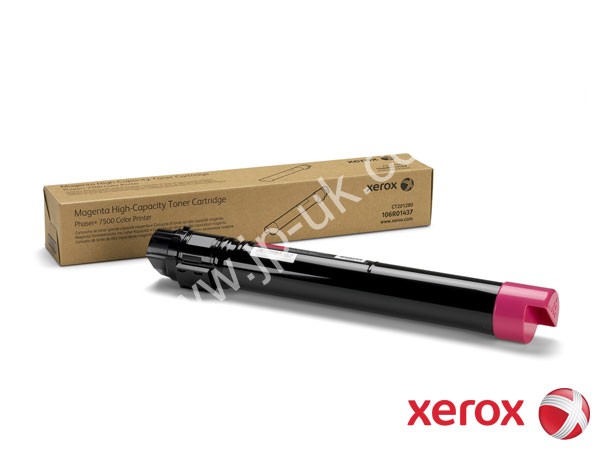 Genuine Xerox 106R01437 Hi-Cap Magenta Toner to fit Phaser 7500DNZ Colour Laser Printer