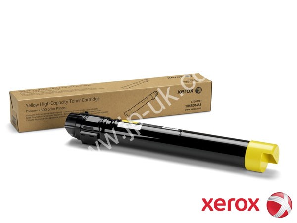 Genuine Xerox 106R01438 Hi-Cap Yellow Toner to fit Phaser 7500DX Colour Laser Printer
