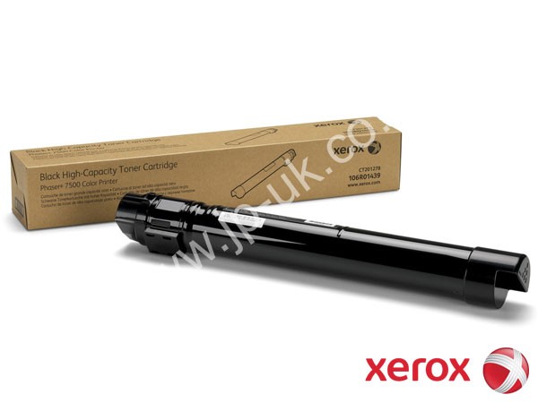 Genuine Xerox 106R01439 Hi-Cap Black Toner to fit Phaser 7500DNZ Colour Laser Printer