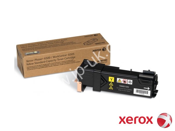 Genuine Xerox 106R01593 Yellow Toner to fit WorkCentre 6505 Colour Laser Printer