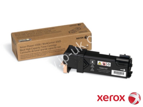 Genuine Xerox 106R01597 Hi-Cap Black Toner to fit Phaser 6500DN Colour Laser Printer