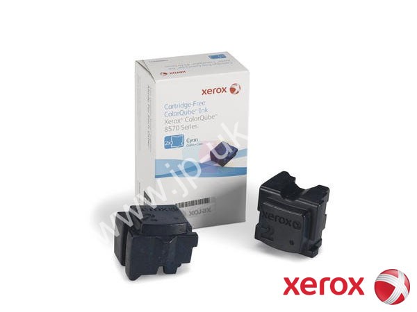 Genuine Xerox 108R00931 / 108R00936 2 Cyan Ink Sticks to fit ColorQube 8570DN Colour Laser Printer 