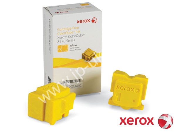 Genuine Xerox 108R00933 2 Yellow Ink Sticks to fit ColorQube 8570DT Colour Laser Printer 