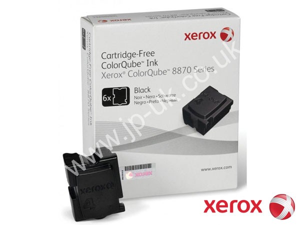 Genuine Xerox 108R00957 6 Black Ink Sticks to fit ColorQube 8870DN Colour Laser Printer 