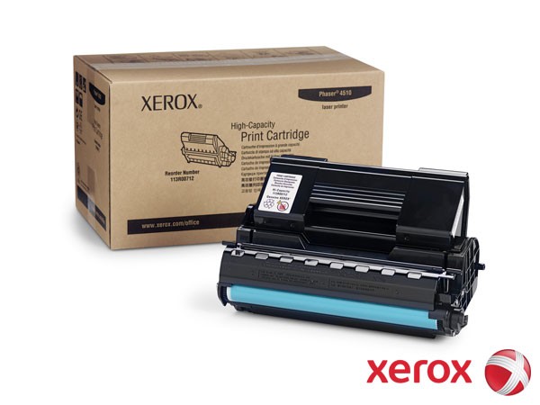 Genuine Xerox 113R00712 Hi-Cap Black Toner to fit Phaser 4510VB Mono Laser Printer 