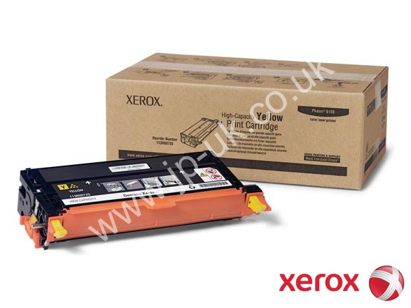 Genuine Xerox 113R00725 Hi-Cap Yellow Toner to fit Phaser 6180MFP Colour Laser Printer