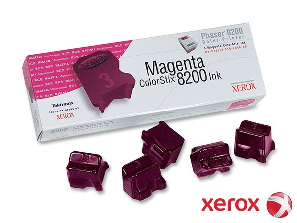 Genuine Tektronix by Xerox 016-2046-00 Magenta ColorStix 5 Pack to fit Phaser 8200 Colour Laser Printer