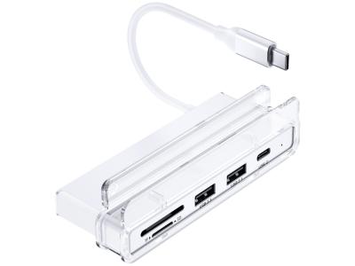 XtremeMac XWH-UIM-13 USB-C to 6-in-1 iMac 2021 Hub - Silver