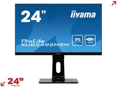 iiyama ProLite XUB2492HSN-B1 24” 16:9 Ultra Slim Monitor with HA Stand